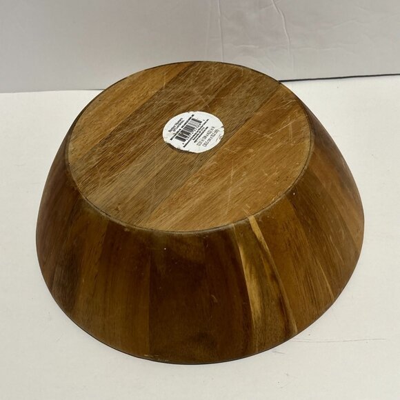 Vintage Handcrafted Wooden Serving Set Bowls Trays Dipper Dark Brown 5 Piece - Picture 9 of 16